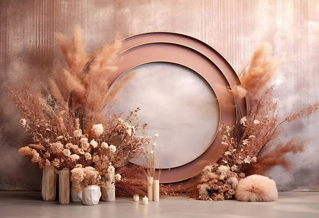 Pink Wedding Floral Backdrops Photography Birthday Decor Photo Background Luxurious Weddings