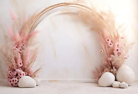 Pink Wedding Floral Backdrops Photography Bohemia Pampas Grass Birthday Decor Photo Background photo backdrop