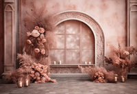 Pink Wedding Floral Backdrops Photography Bohemia Pampas Grass Birthday Decor Photo Background