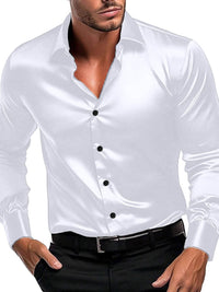 Men's Button Down Long Sleeve Shirt Shirt Luxurious Weddings