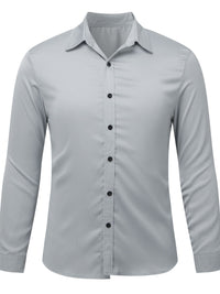 Men's Button Down Long Sleeve Shirt Shirt Luxurious Weddings