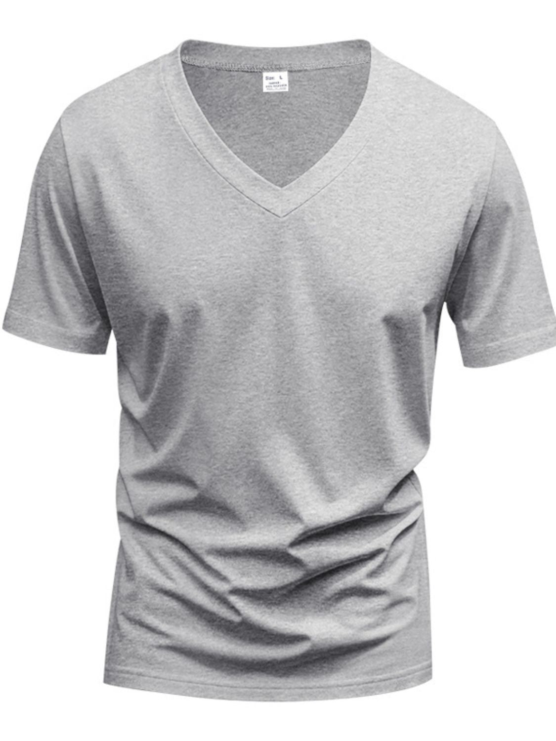 Men's Full Size V-Neck Short Sleeve T-Shirt Plus Size Tshirts Luxurious Weddings