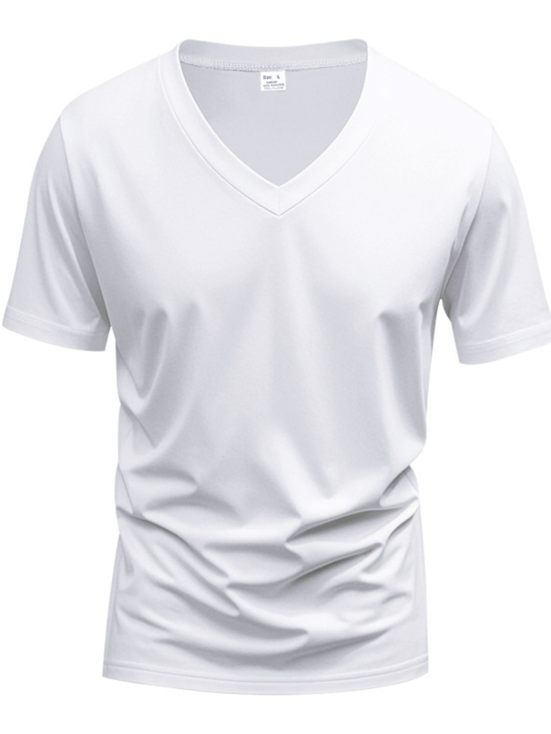 Men's Full Size V-Neck Short Sleeve T-Shirt Plus Size Tshirts Luxurious Weddings