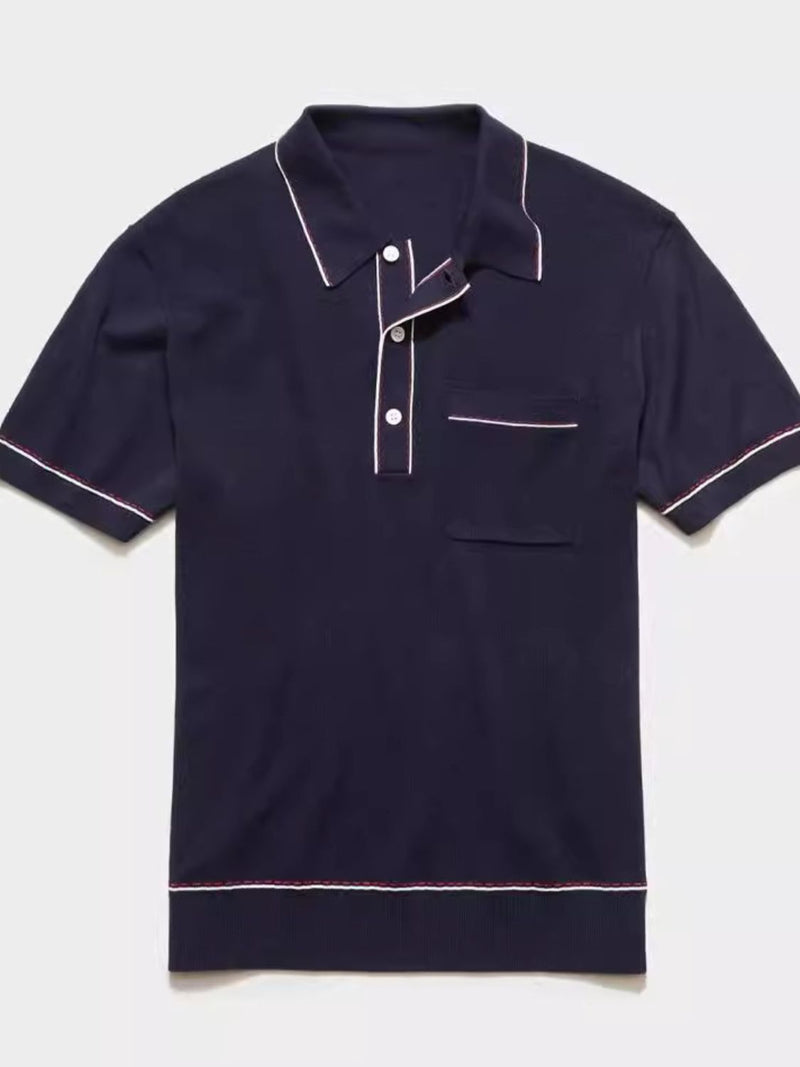 Men's Plus Size Button Detail Short Sleeve Polo Polo shirt Luxurious Weddings