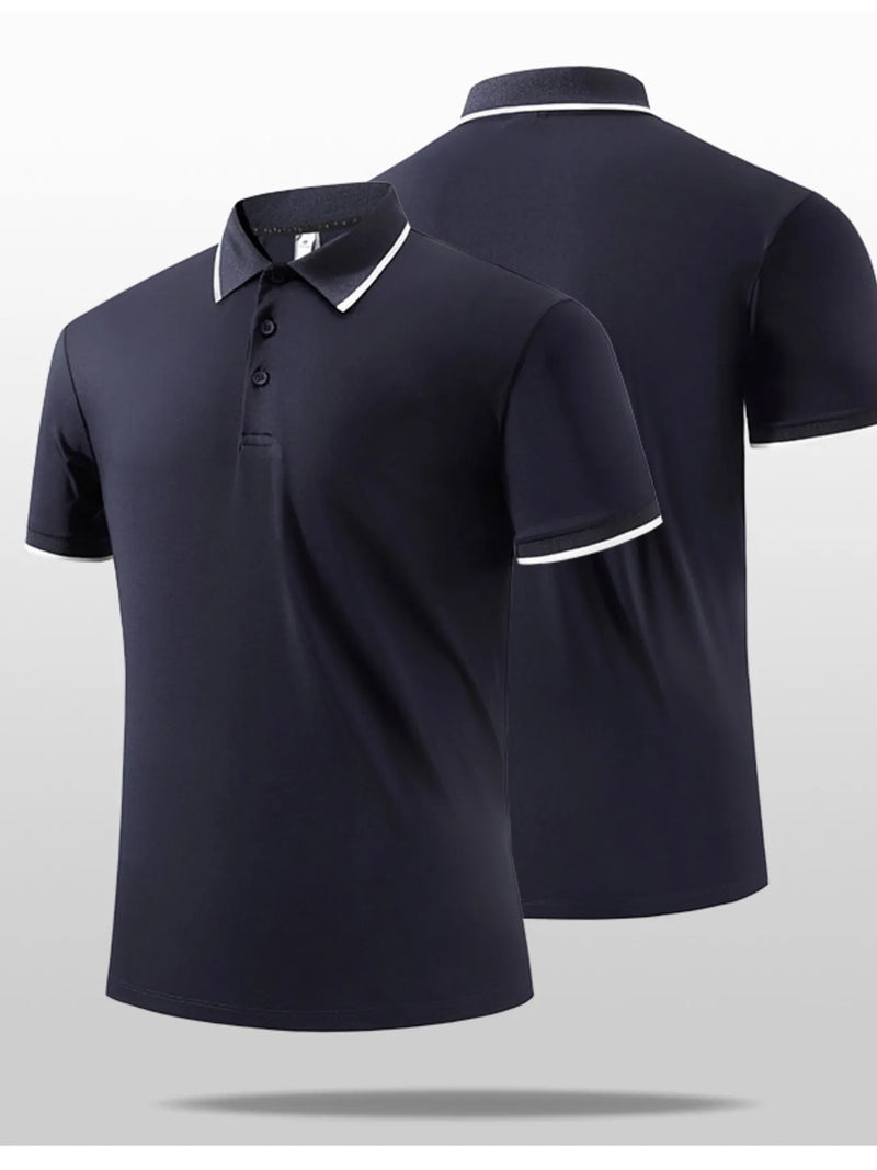 Men's Plus Size Button Detail Short Sleeve Polo Poloshirt Luxurious Weddings