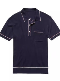 Men's Plus Size Button Detail Short Sleeve Polo Polo shirt Luxurious Weddings