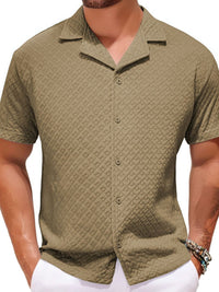 Men's Plus Size Button Down Short Sleeve Shirt Shirt Luxurious Weddings