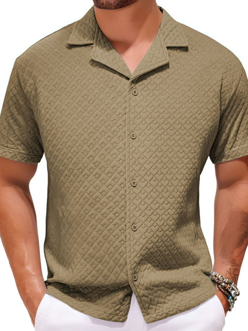 Men's Plus Size Button Down Short Sleeve Shirt Shirt Luxurious Weddings