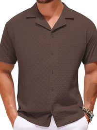 Men's Plus Size Button Down Short Sleeve Shirt Shirt Luxurious Weddings