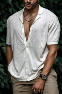 Men's Plus Size Button Up Short Sleeve Shirt Shirt Luxurious Weddings