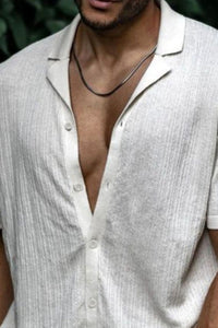 Men's Plus Size Button Up Short Sleeve Shirt Shirt Luxurious Weddings