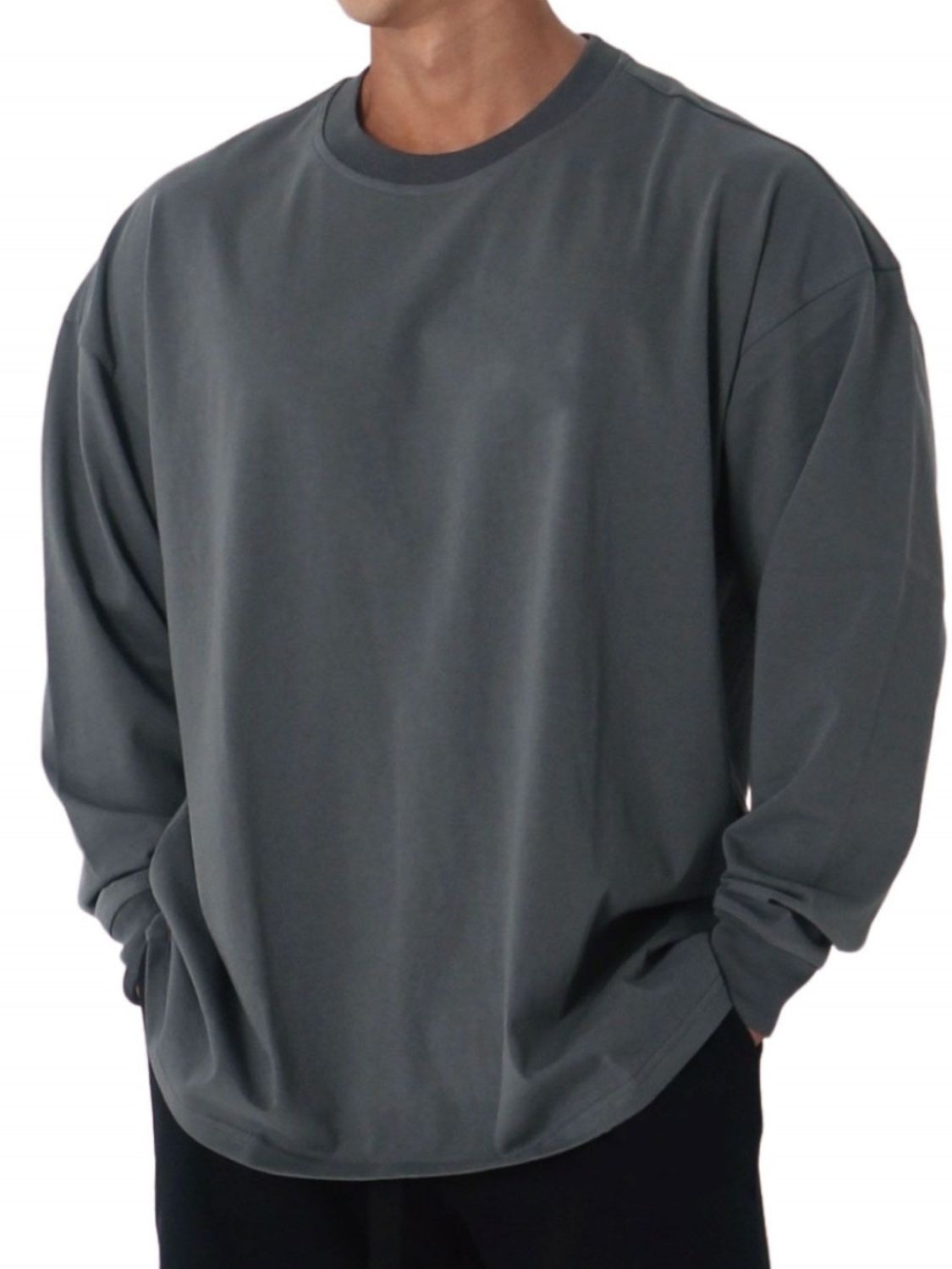 Men's Plus Size Round Neck Long Sleeve T-Shirt Tshirts Luxurious Weddings