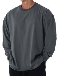 Men's Plus Size Round Neck Long Sleeve T-Shirt Tshirts Luxurious Weddings