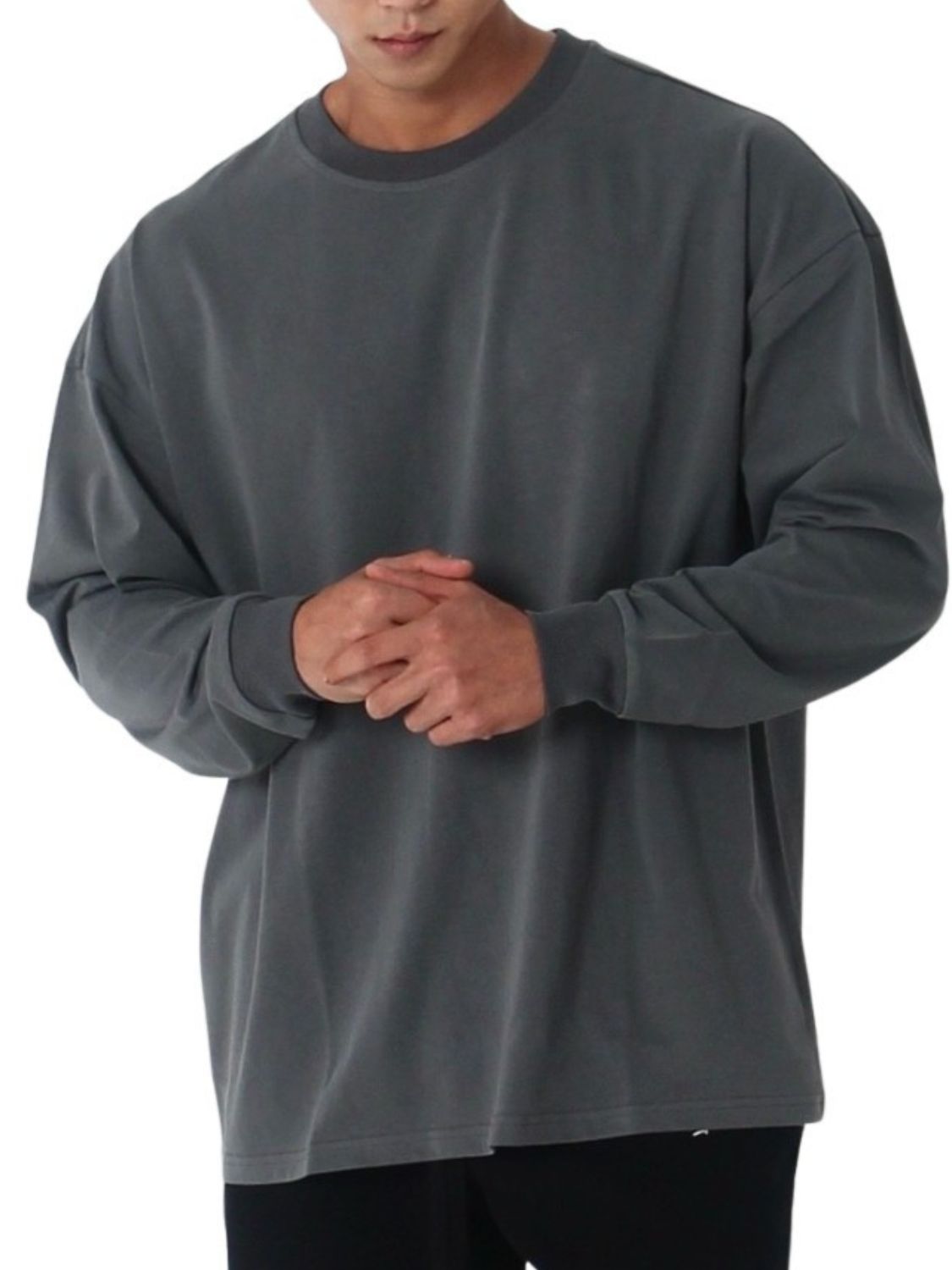 Men's Plus Size Round Neck Long Sleeve T-Shirt Tshirts Luxurious Weddings