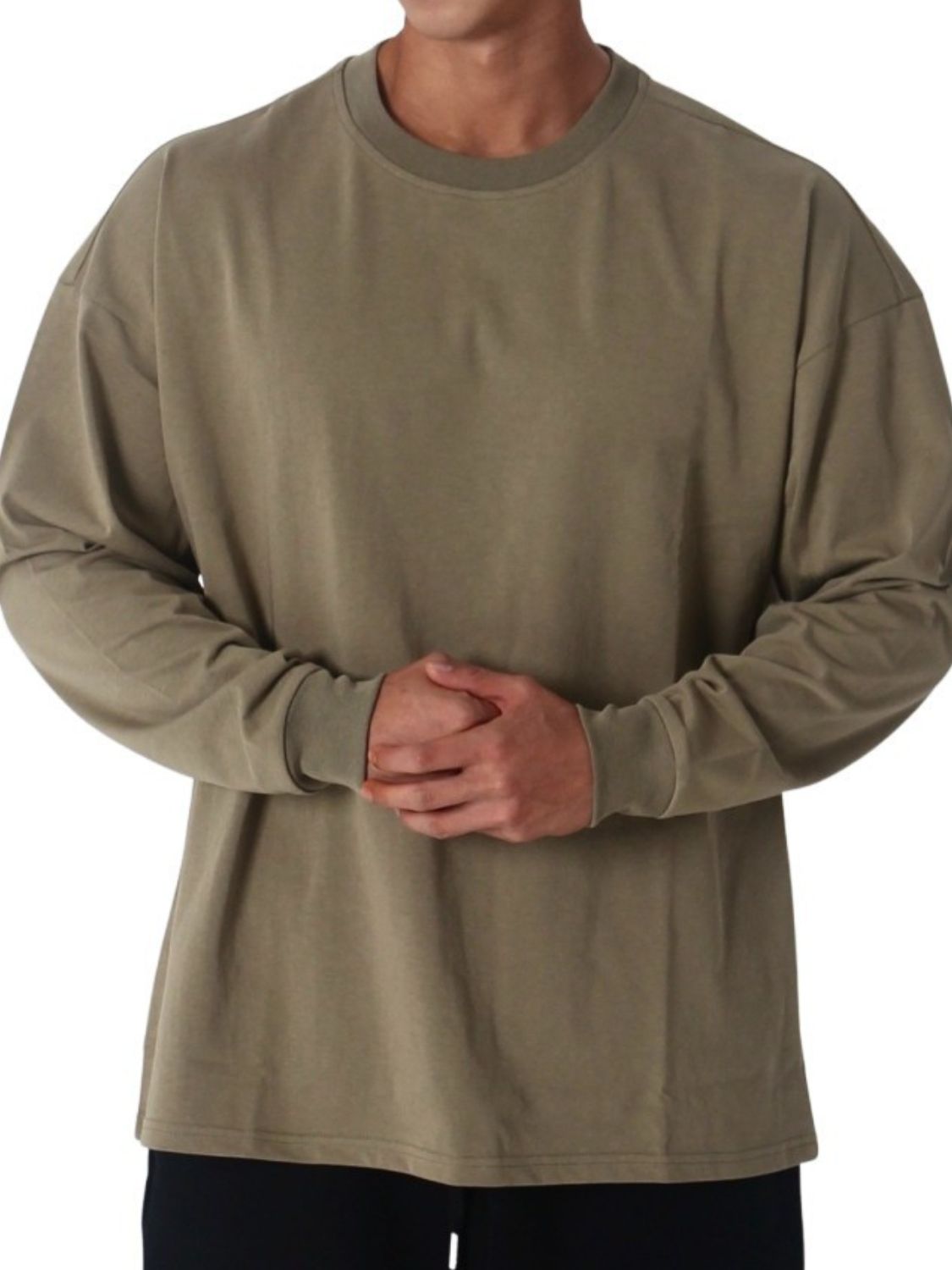 Men's Plus Size Round Neck Long Sleeve T-Shirt Tshirts Luxurious Weddings