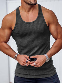 Men's Plus Size Round Neck Tank Singlets Luxurious Weddings