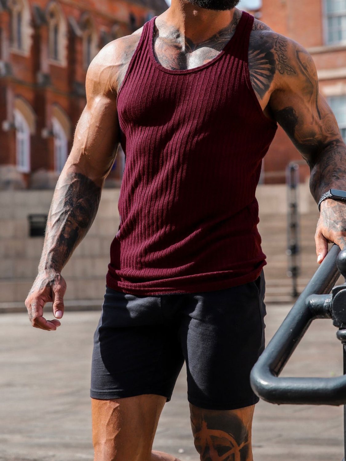 Men's Plus Size Round Neck Tank Singlets Luxurious Weddings