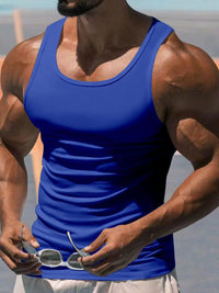 Men's Plus Size Wide Strap Tank Singlets Luxurious Weddings