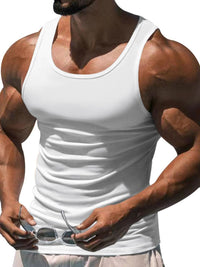 Men's Plus Size Wide Strap Tank Singlets Luxurious Weddings