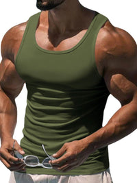 Men's Plus Size Wide Strap Tank Singlets Luxurious Weddings