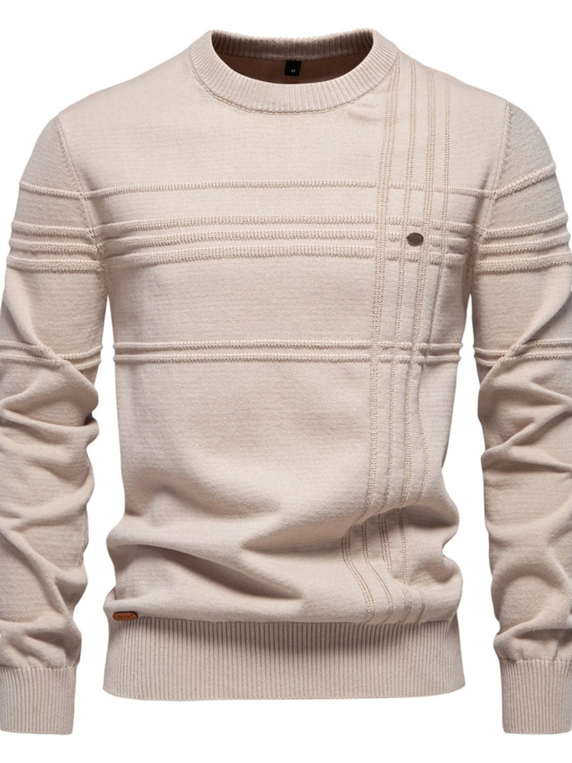 Men's Round Neck Striped Sweater Sweatshirt Luxurious Weddings