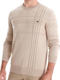 Men's Round Neck Striped Sweater Sweatshirt Luxurious Weddings