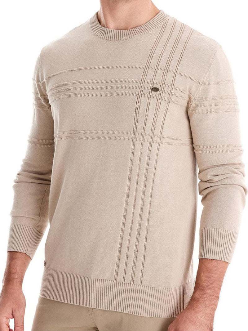Men's Round Neck Striped Sweater Sweatshirt Luxurious Weddings