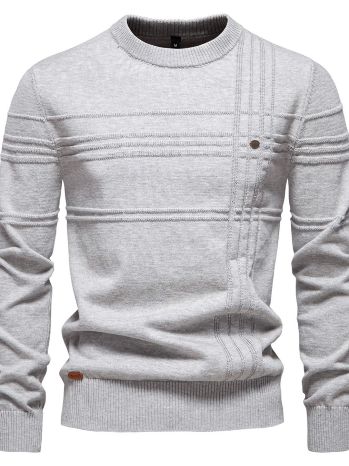 Men's Round Neck Striped Sweater Sweatshirt Luxurious Weddings