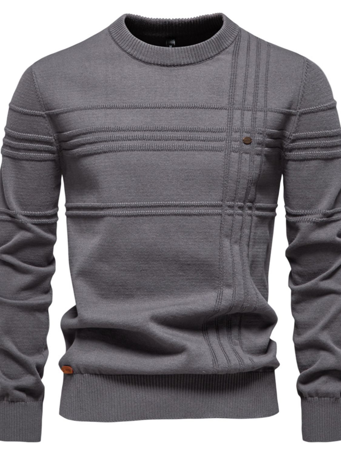 Men's Round Neck Striped Sweater Sweatshirt Luxurious Weddings