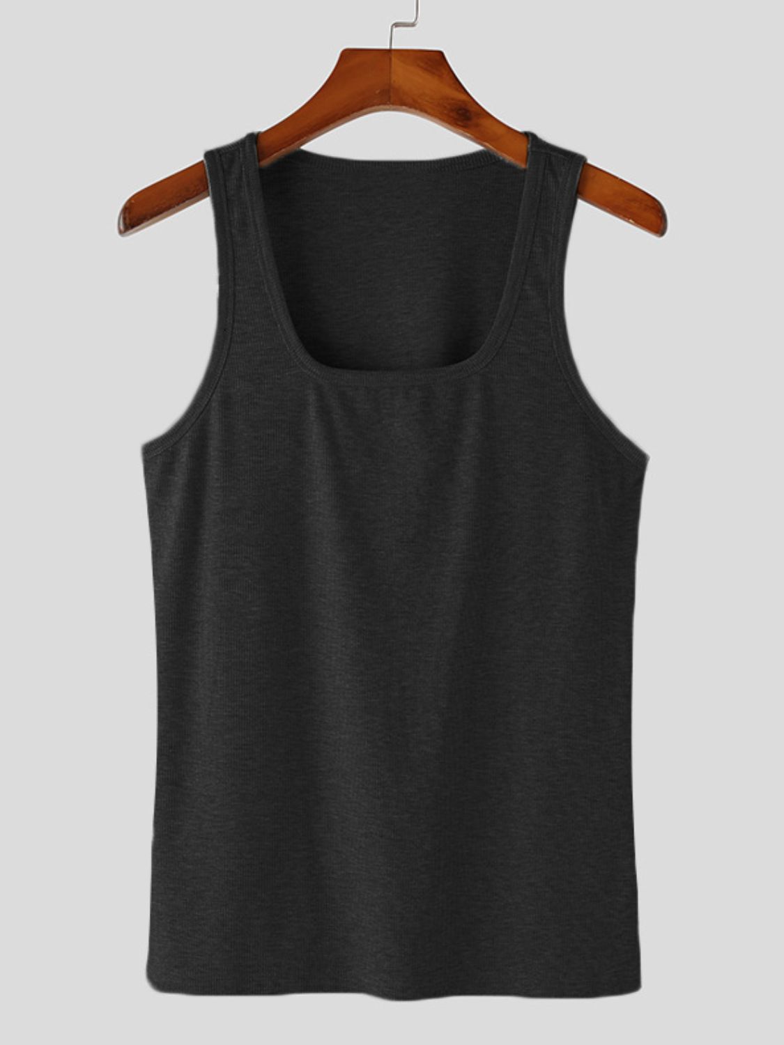 Men's Square Neck Wide Strap Tank Singlet Luxurious Weddings