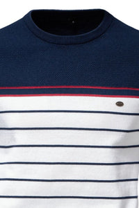 Men's Striped Round Neck Long Sleeve Sweater Sweatshirt Luxurious Weddings