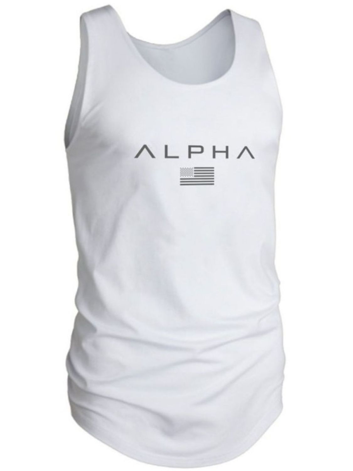 Men's US Flag Round Neck Tank Singlets Luxurious Weddings