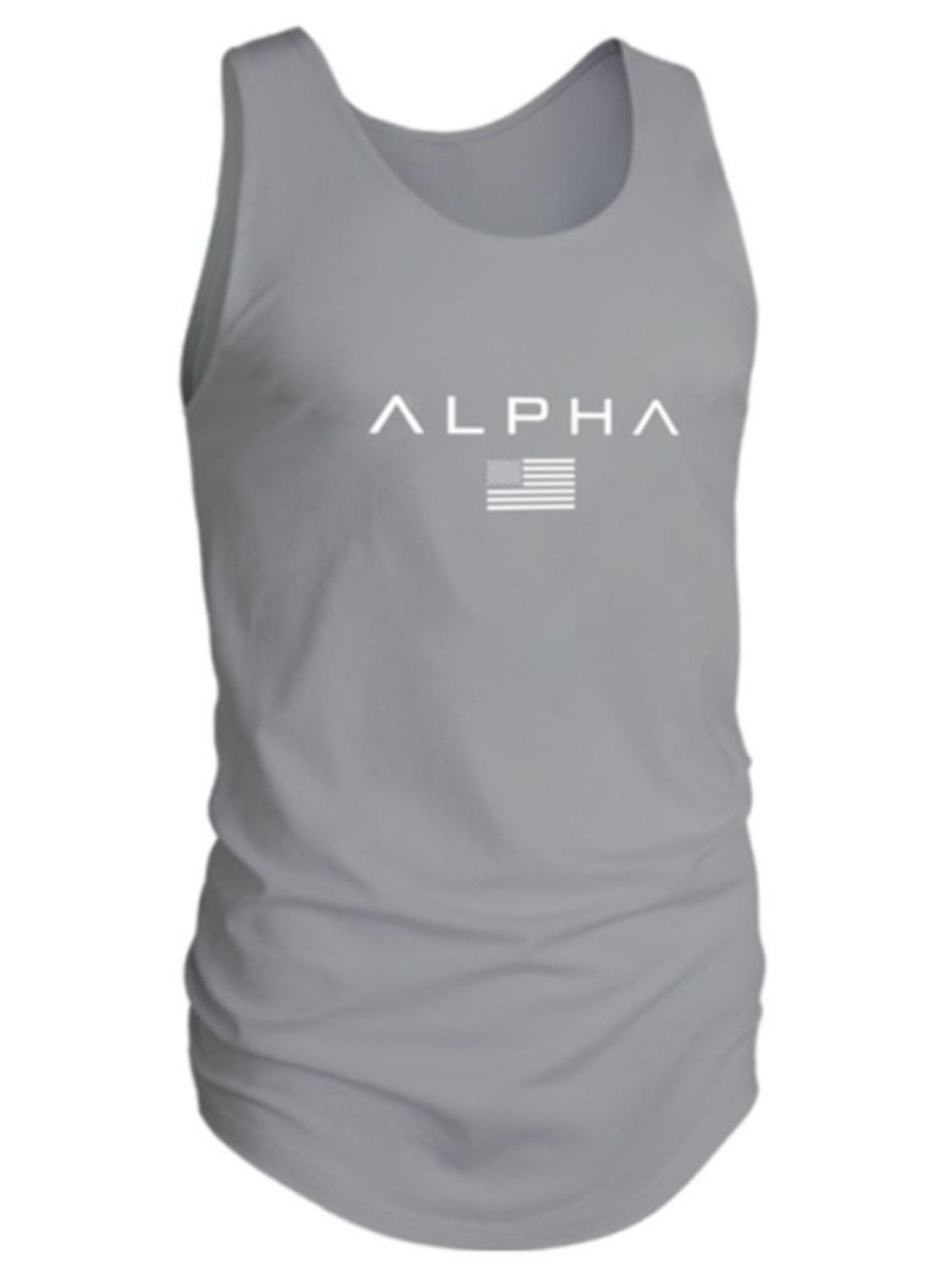 Men's US Flag Round Neck Tank Singlets Luxurious Weddings