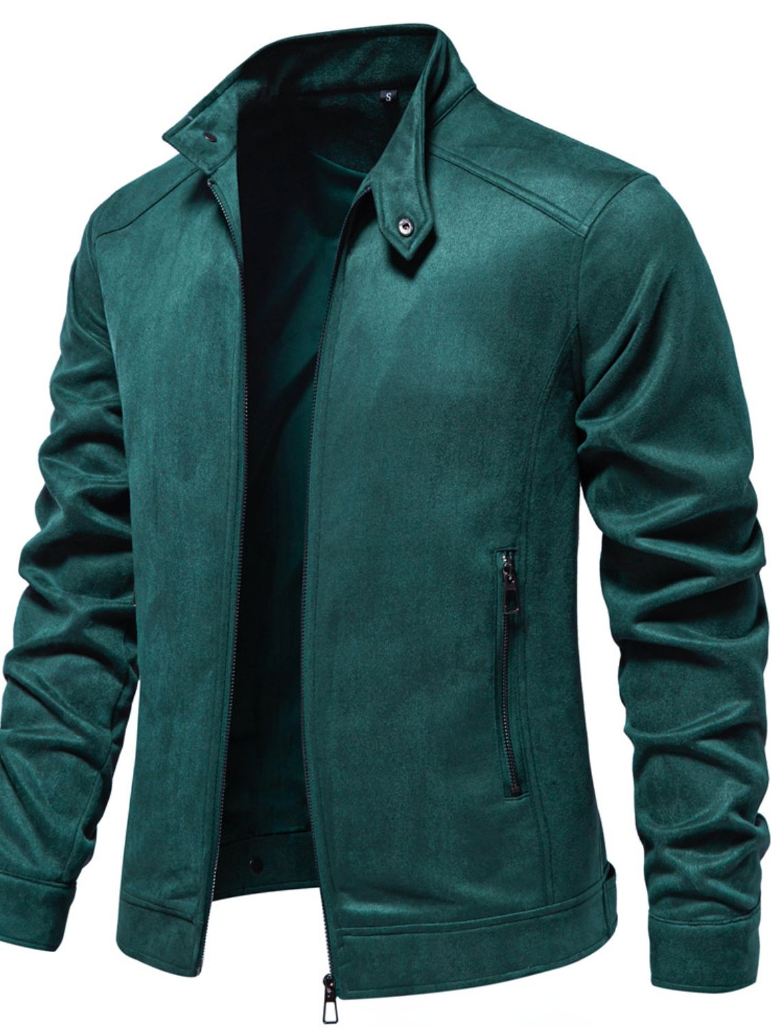 Men's Zip Up Long Sleeve Biker Jacket Men’s jacket Luxurious Weddings