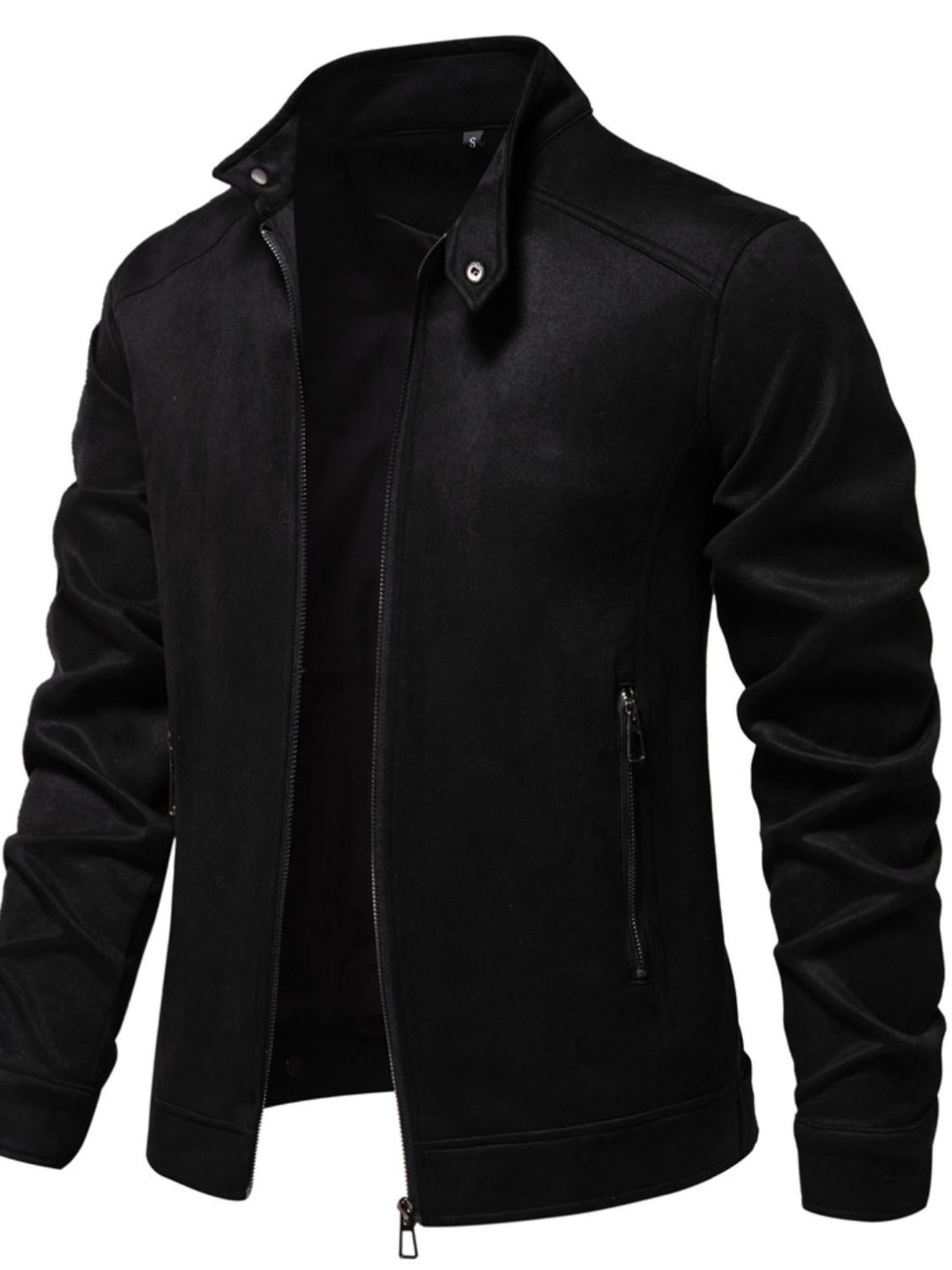 Men's Zip Up Long Sleeve Biker Jacket Men’s jacket Luxurious Weddings