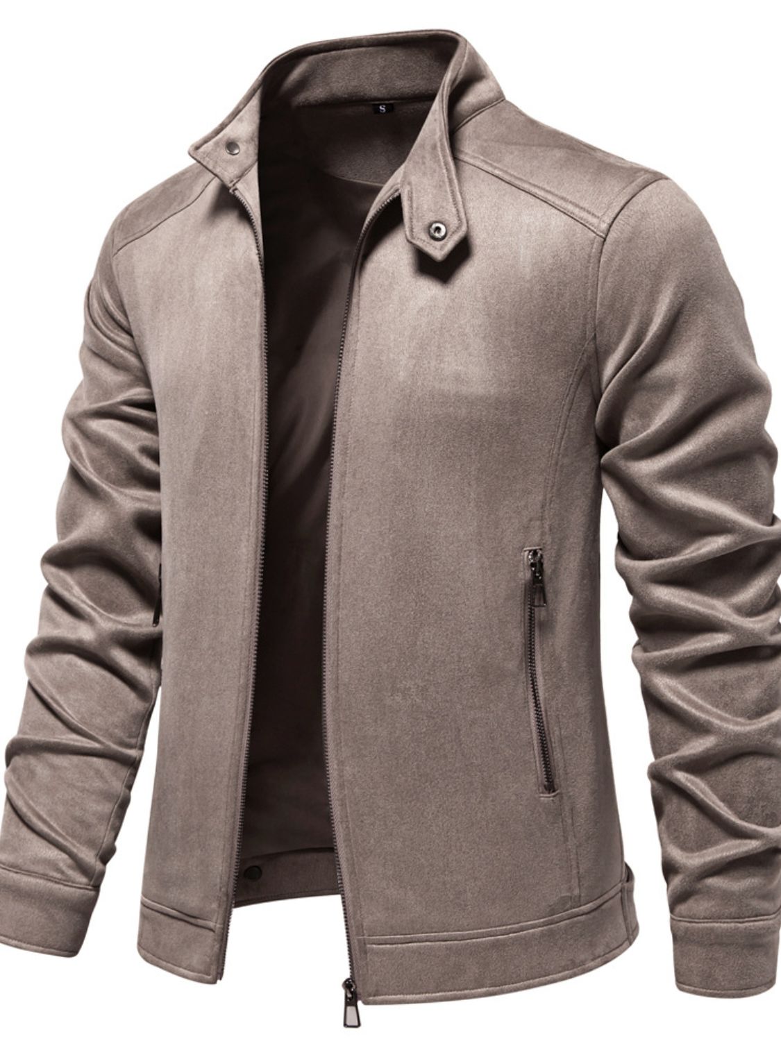 Men's Zip Up Long Sleeve Biker Jacket Men’s jacket Luxurious Weddings