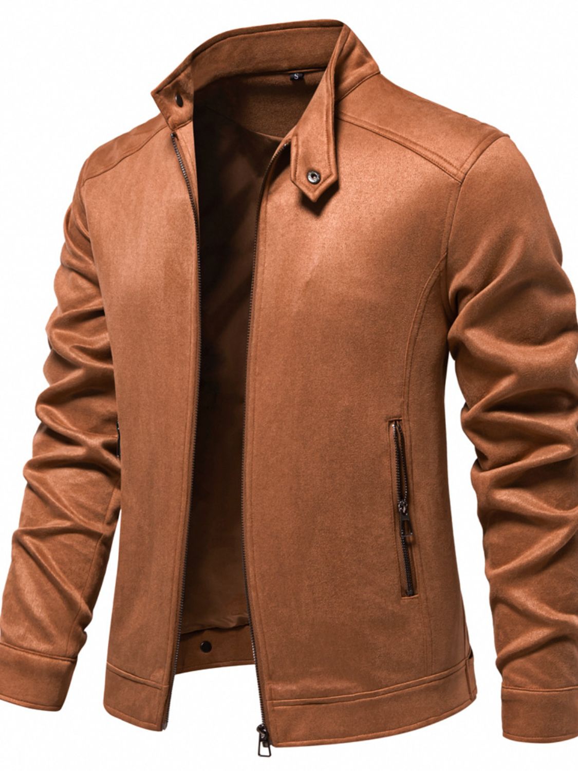 Men's Zip Up Long Sleeve Biker Jacket Men’s jacket Luxurious Weddings