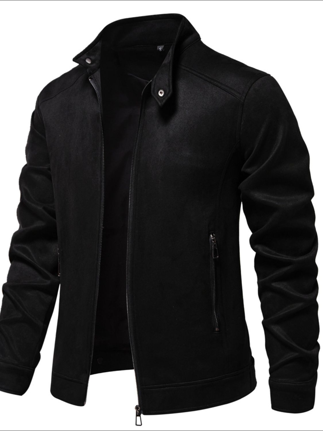 Men's Zip Up Long Sleeve Biker Jacket Men’s jacket Luxurious Weddings