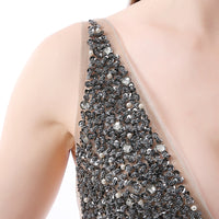 Natalie Side Split Backless Gown prom dress Luxurious Weddings