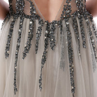 Natalie Side Split Backless Gown prom dress Luxurious Weddings