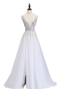 Natalie Side Split Backless Gown prom dress Luxurious Weddings