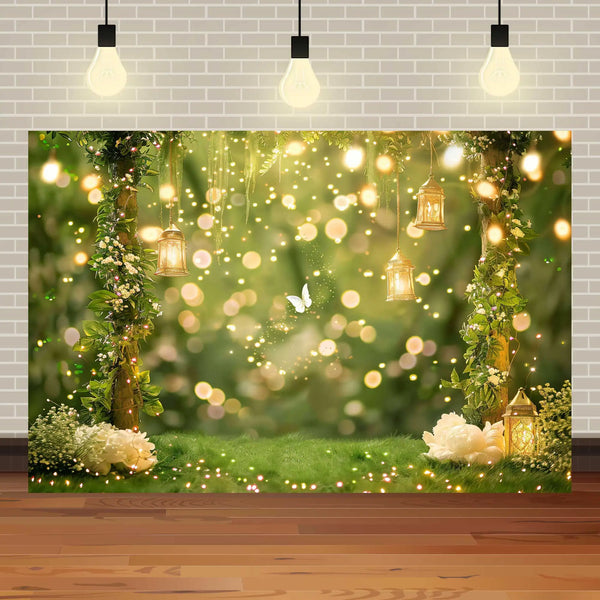 Enchanted Forest Backdrop Fairy Tale Magic Tree Flower Girl Birthday Party Photography Wonderland Wedding Background Photography Backdrops