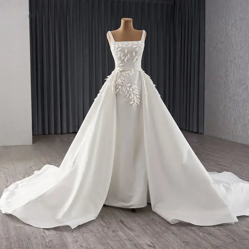 Generous A-Line Satin Wedding Dresses for Modern Brides A-line Gown Luxurious Weddings