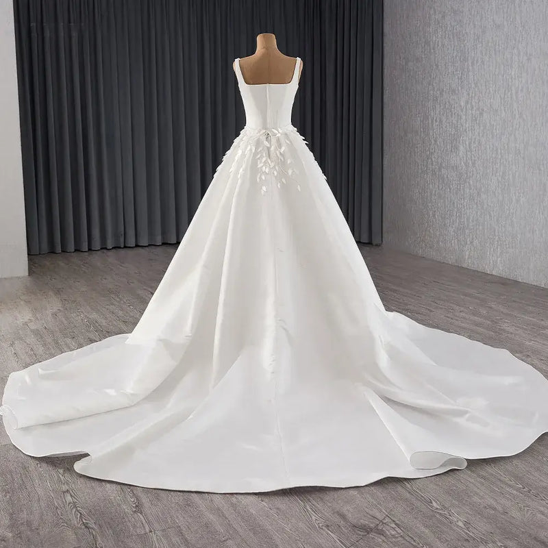 Generous A-Line Satin Wedding Dresses for Modern Brides A-line Gown Luxurious Weddings