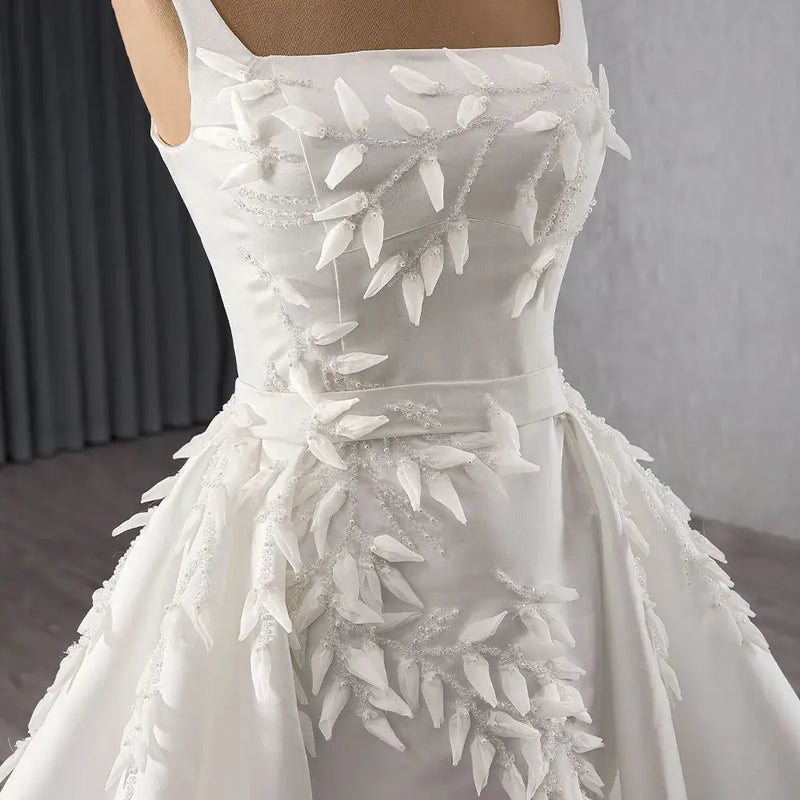 Generous A-Line Satin Wedding Dresses for Modern Brides A-line Gown Luxurious Weddings