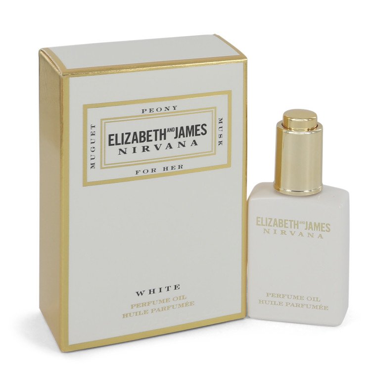 Nirvana White Perfume Oil By Elizabeth and James fragrance bottle with elegant packaging.