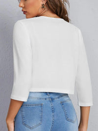 Open Front 3/4 Sleeve Blazer Luxurious Weddings