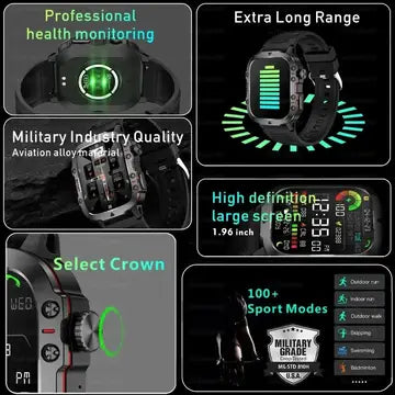 Military Smartwatch For Men Luxurious Weddings