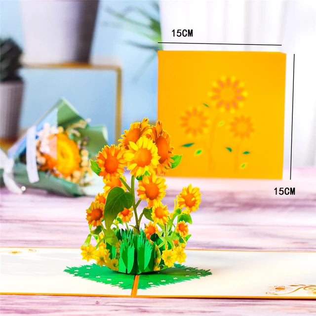 a card with a bunch of flowers on it