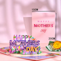 a mother's day card with flowers and a greeting card